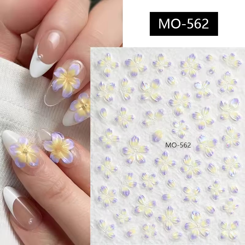 DTK Nail Supply - Authentic Joyful Nail 3D Nail Art Stickers MO557 - MO562 for wholesale salon use