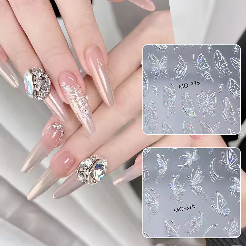 DTK Nail Supply - Authentic Joyful Nail 3D Nail Art Stickers MO375 - MO378 for wholesale salon use