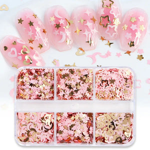  6 Grids of Sequins - #8 Think Pink by OTHER sold by DTK Nail Supply