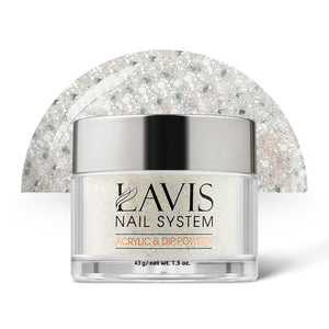  LAVIS - 21 SILVER CONFETTI - 1.5 oz by LAVIS NAILS sold by DTK Nail Supply