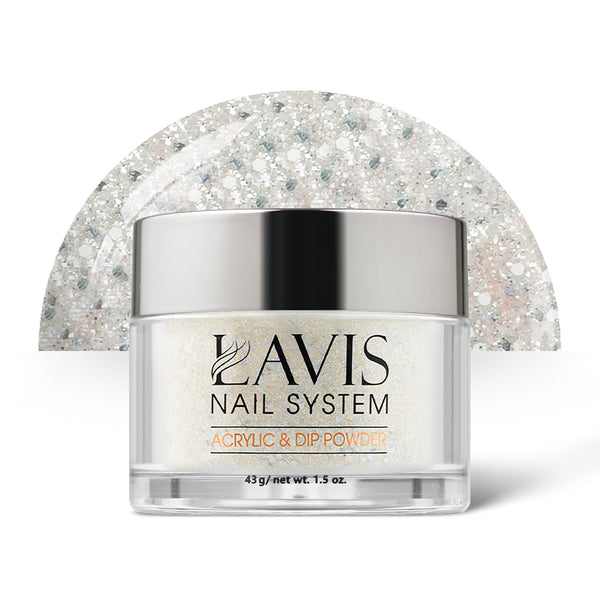  LAVIS - 21 SILVER CONFETTI - 1.5 oz by LAVIS NAILS sold by DTK Nail Supply