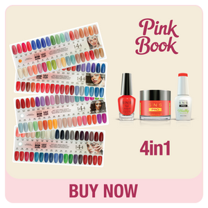 SNS Pro 4 in 1 - Set 144 Colors Pink Collection - Dip, Gel & Lacquer Matching