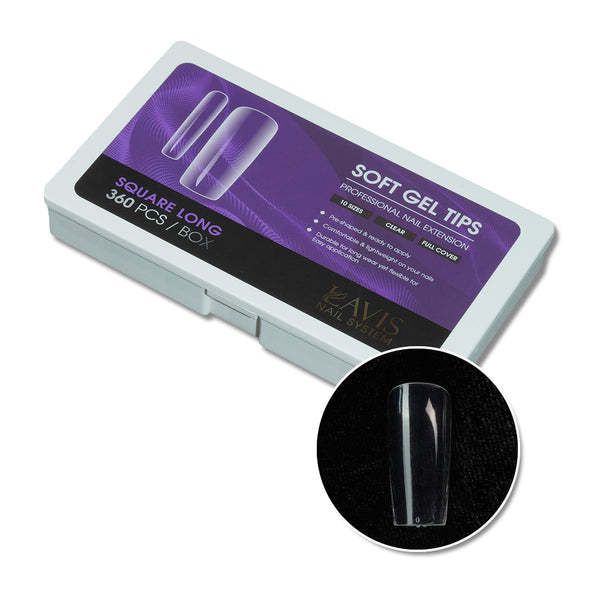 LAVIS Square - Soft Gel Tips by LAVIS NAILS TOOL sold by DTK Nail Supply