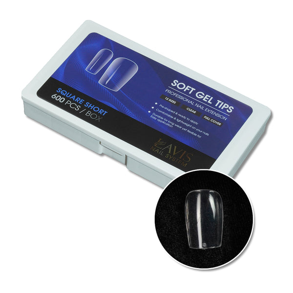 LAVIS Square - Soft Gel Tips by LAVIS NAILS TOOL sold by DTK Nail Supply