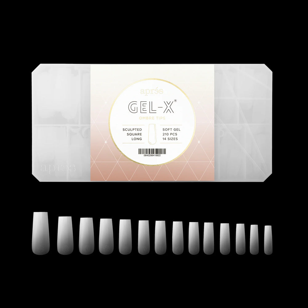  Apres Gel-X Ombre Tips  - Sculpted Square Long by Apres sold by DTK Nail Supply
