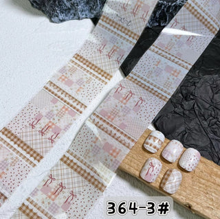 3D Bow Floral Nail Transfer Decals 1