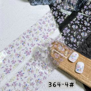 3D Bow Floral Nail Transfer Decals 1