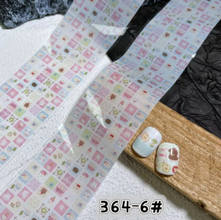 3D Bow Floral Nail Transfer Decals 1