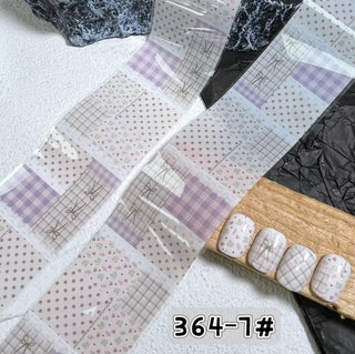 3D Bow Floral Nail Transfer Decals 1
