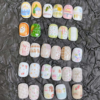 3D Bow Floral Nail Transfer Decals 1
