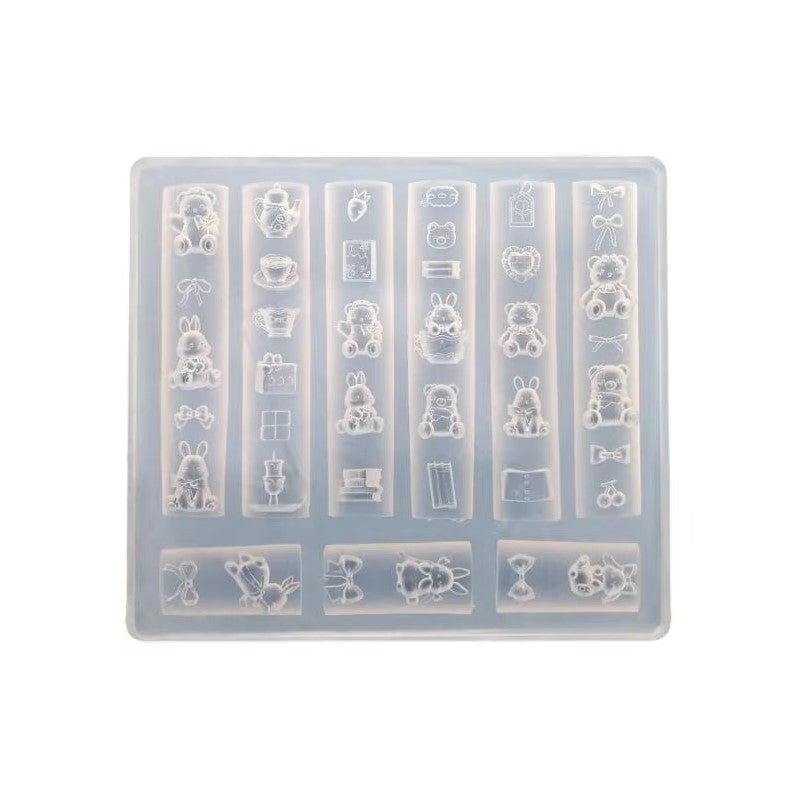 3D Nail Charm Mold - Bear and Rabbit