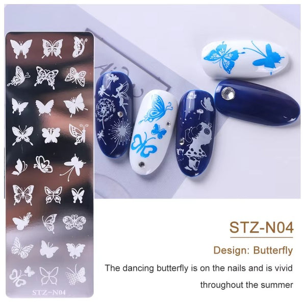 Nail Art Templates STZ-N04 Butterfly