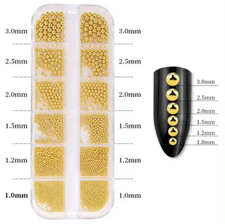 12 Grids of Ball Beads - #1 Gold