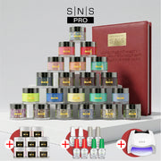 DTK Nail Supply - Authentic SNS Pro Dipping Powder - Set 144 Colors - Burgundy Collection - FREE Set of 8 SNS 5-in-1 Powders + 2 Liquid Sets + 1 SNS Lamp for wholesale salon use