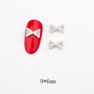  LX2 #343 2PCS X Pearl Bow Nail Charm by Nail Charm sold by DTK Nail Supply