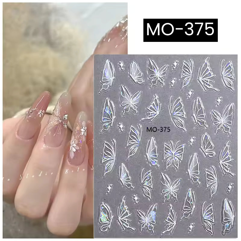 DTK Nail Supply - Authentic Joyful Nail 3D Nail Art Stickers MO375 - MO378 for wholesale salon use
