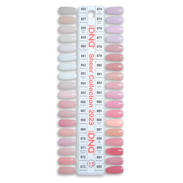 DND Part 13 - Set of 36 Gel & Lacquer Combos - Sheer Collection