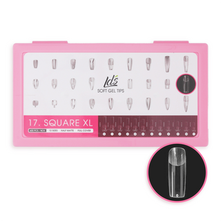 LDS - 17 Square XL Half Matte Nail Tips (Full Cover) (Box of 600PCS)