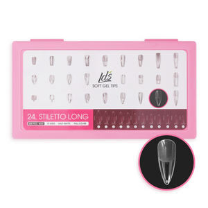 LDS - 24 Stiletto Long Half Matte Nail Tips (Full Cover) (Box of 600PCS)