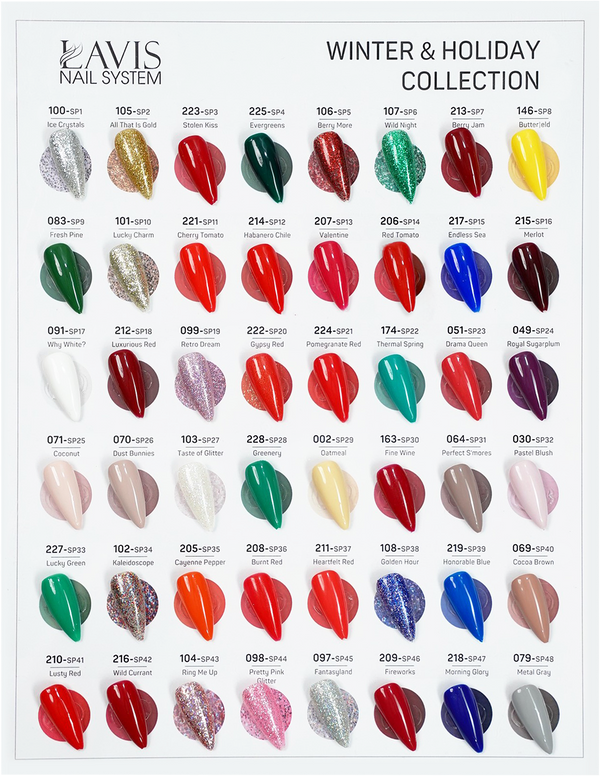 Lavis Gel Polish Set 48 Colors - Winter & Holiday Collection