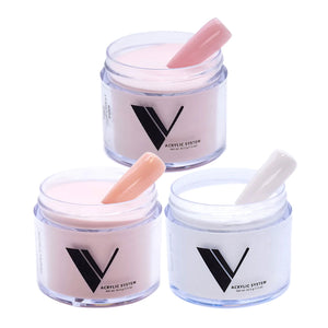  V Beauty Pure Kit 2: Prettiest Pink, Supper White, Perfect Nude by V Beauty Pure sold by DTK Nail Supply