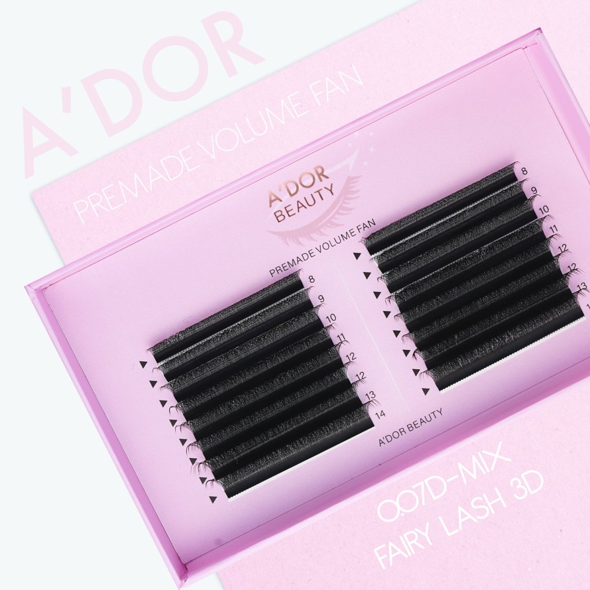 A’dor Beauty 0.07D-Mix Fairy Lash 3D - DTK Nail Supply