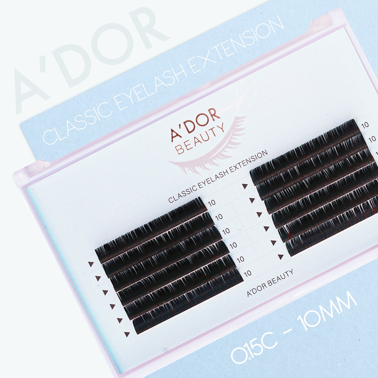 A’dor Beauty Classic Eyelash Extension 0.15C - 10MM - DTK Nail Supply