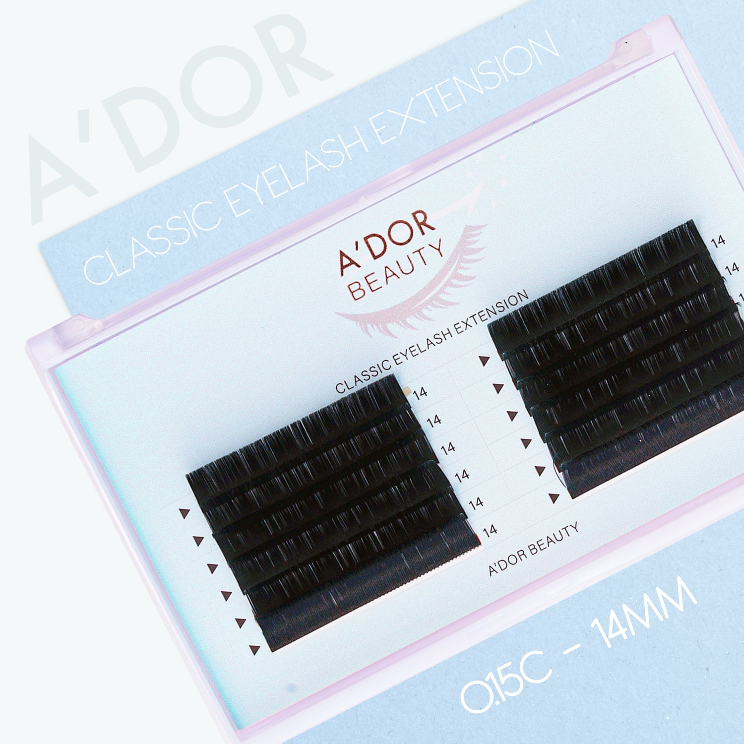 A’dor Beauty Classic Eyelash Extension 0.15C - 14MM - DTK Nail Supply