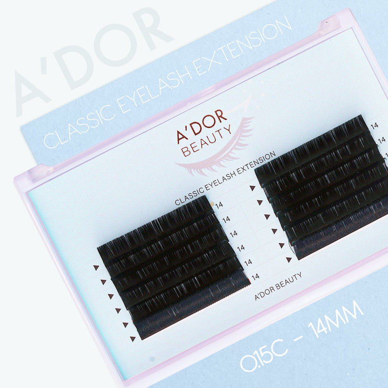 A’dor Beauty Classic Eyelash Extension 0.15C - 14MM - DTK Nail Supply