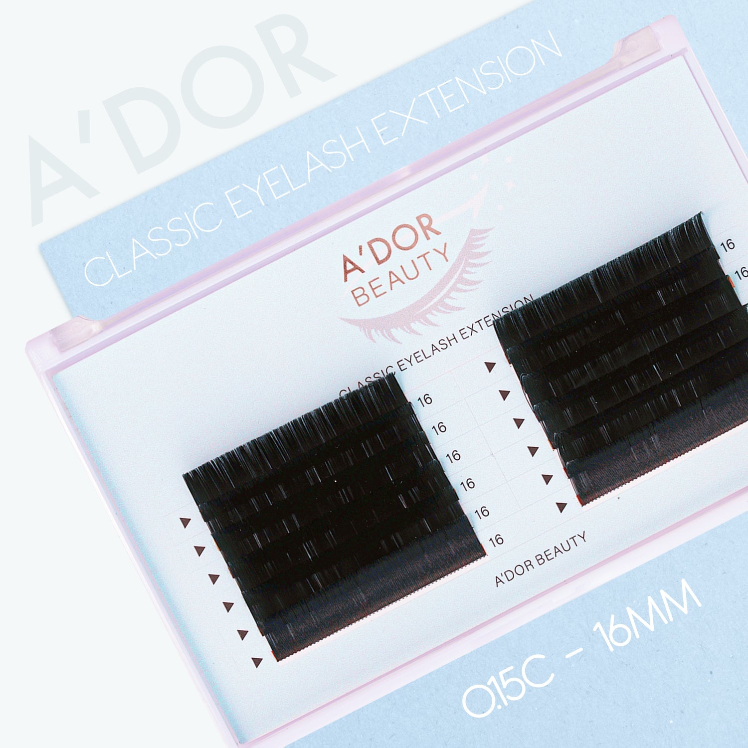 A’dor Beauty Classic Eyelash Extension 0.15C - 16MM - DTK Nail Supply