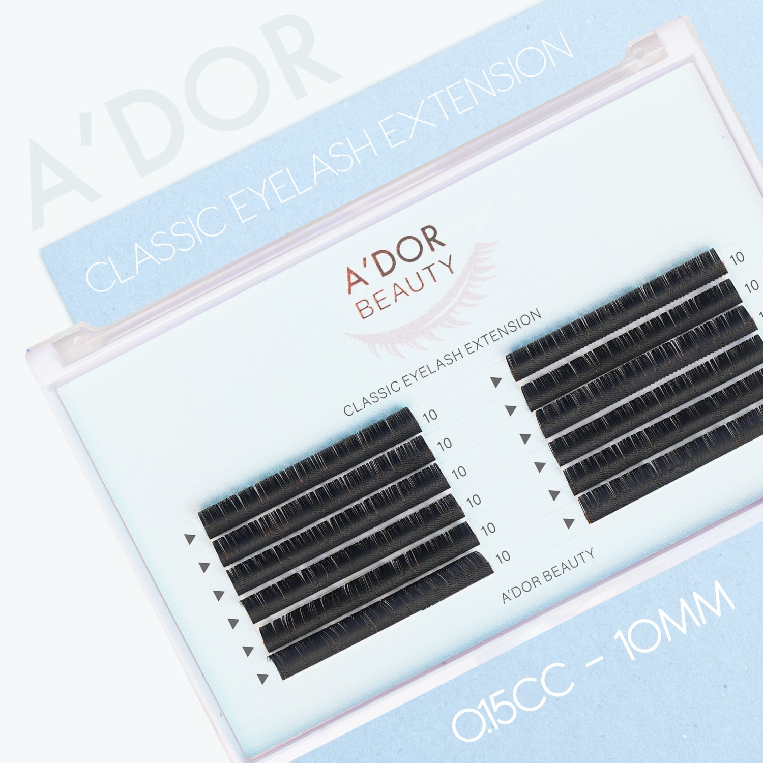 A’dor Beauty Classic Eyelash Extension 0.15CC - 10MM - DTK Nail Supply