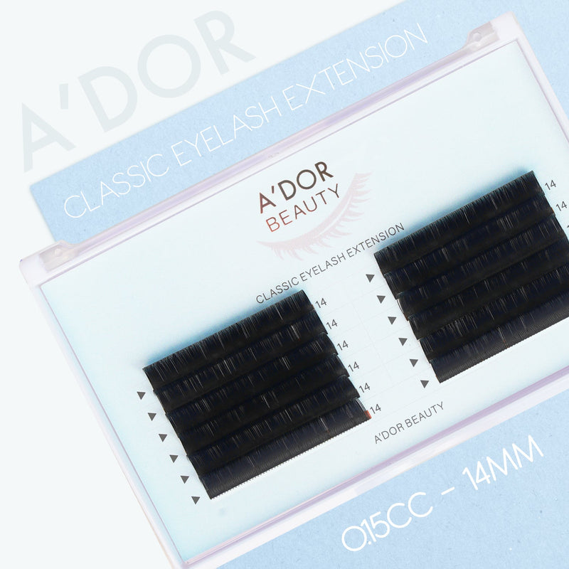 A’dor Beauty Classic Eyelash Extension 0.15CC - 14MM - DTK Nail Supply
