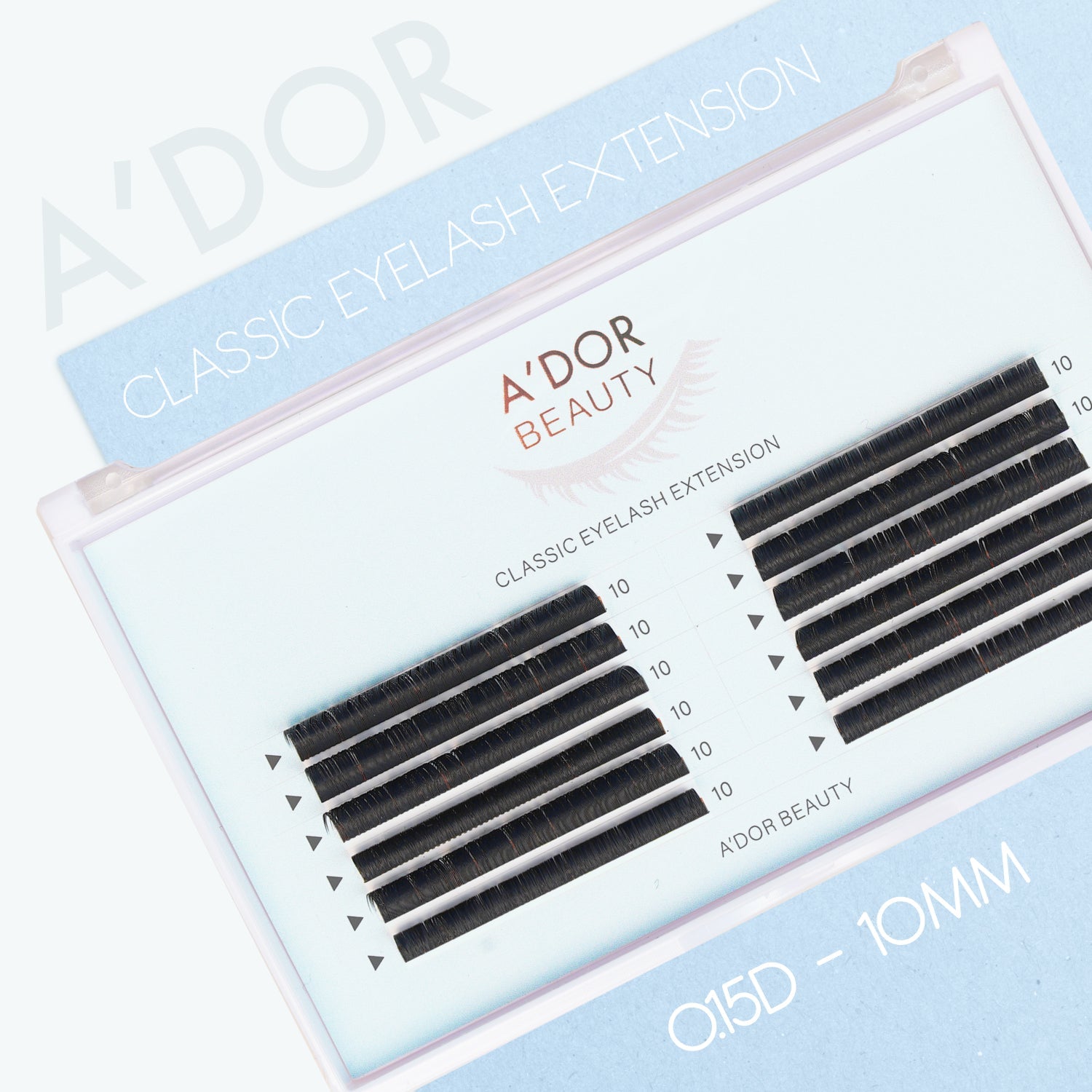 A’dor Beauty Classic Eyelash Extension 0.15D - 10MM - DTK Nail Supply
