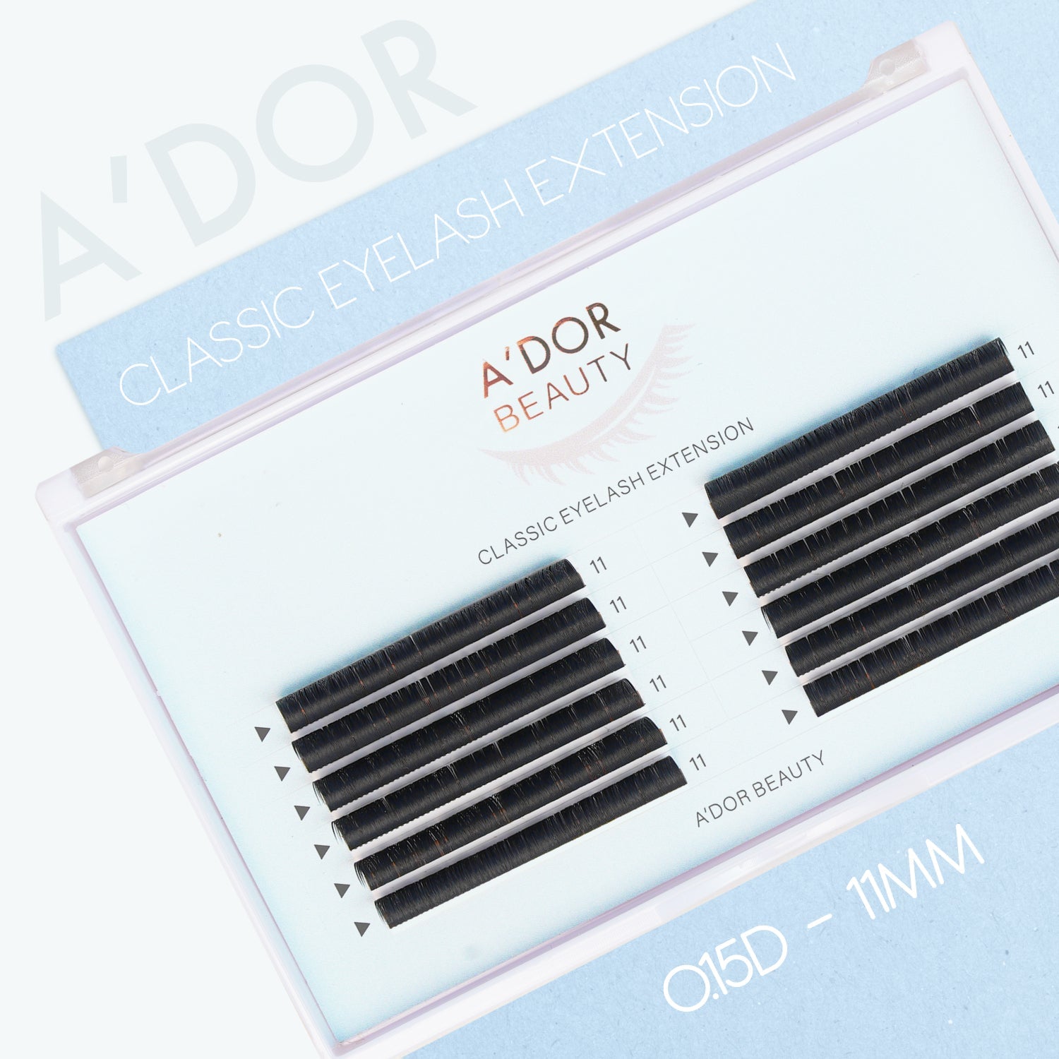 A’dor Beauty Classic Eyelash Extension 0.15D - 11MM - DTK Nail Supply
