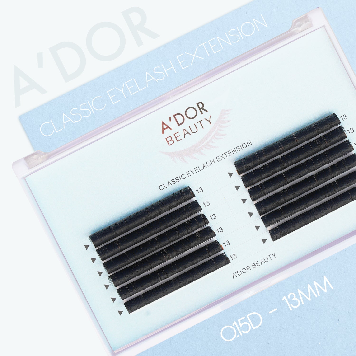 A’dor Beauty Classic Eyelash Extension 0.15D - 13MM - DTK Nail Supply