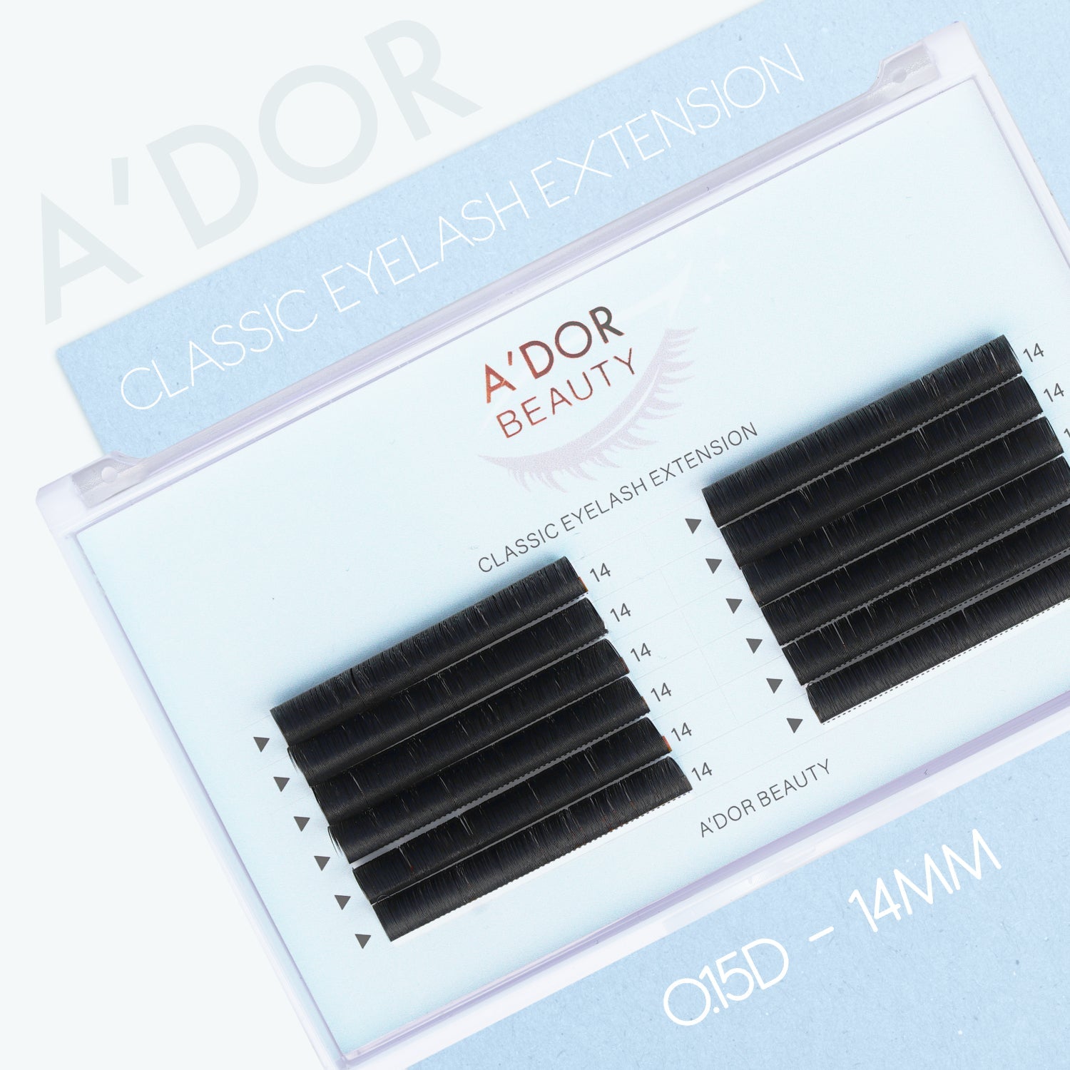 A’dor Beauty Classic Eyelash Extension 0.15D - 14MM - DTK Nail Supply