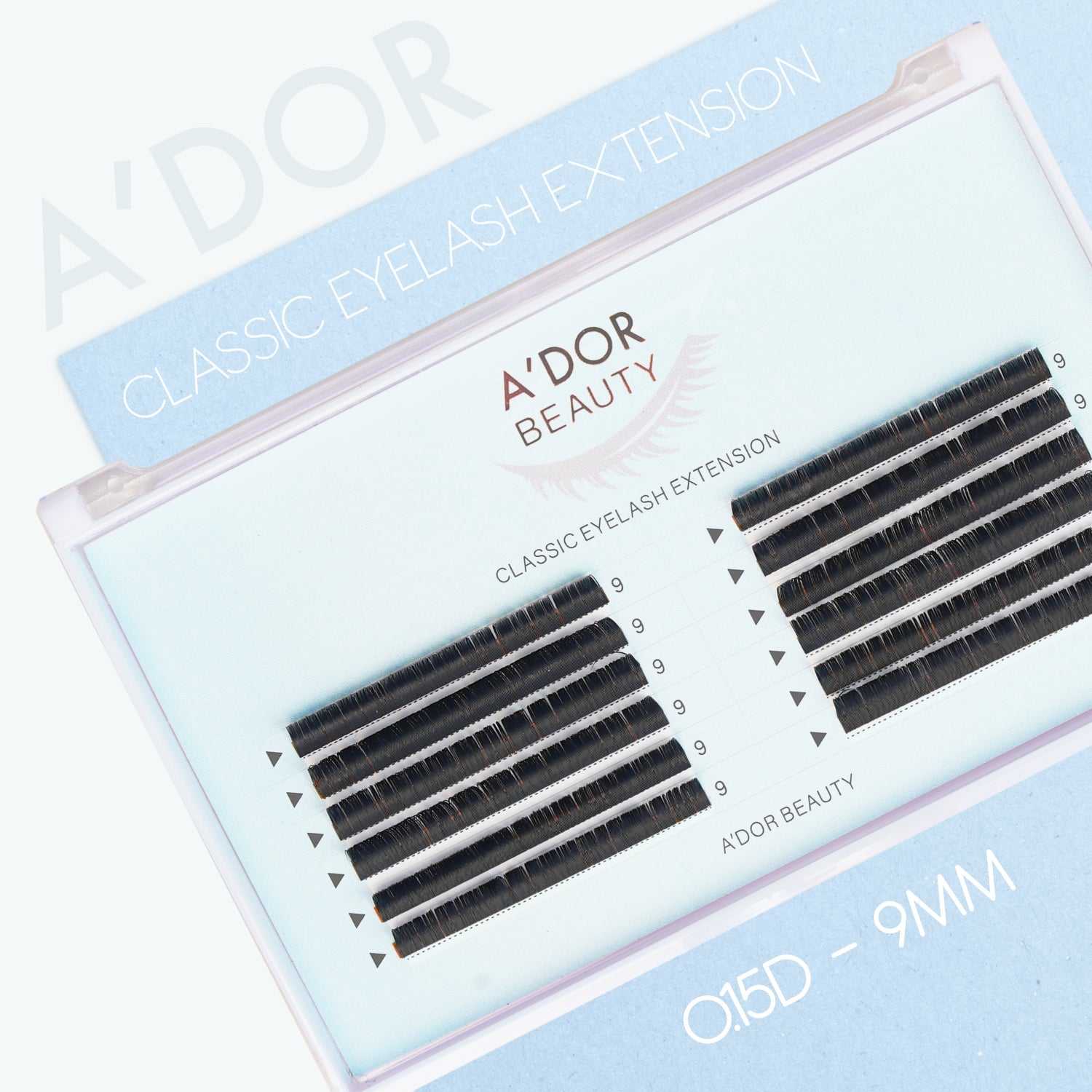 A’dor Beauty Classic Eyelash Extension 0.15D - 9MM - DTK Nail Supply