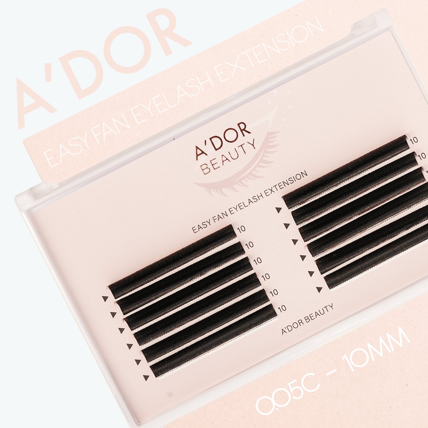A’dor Beauty Easy Fan Eyelash Extension 0.05C - 10MM - DTK Nail Supply