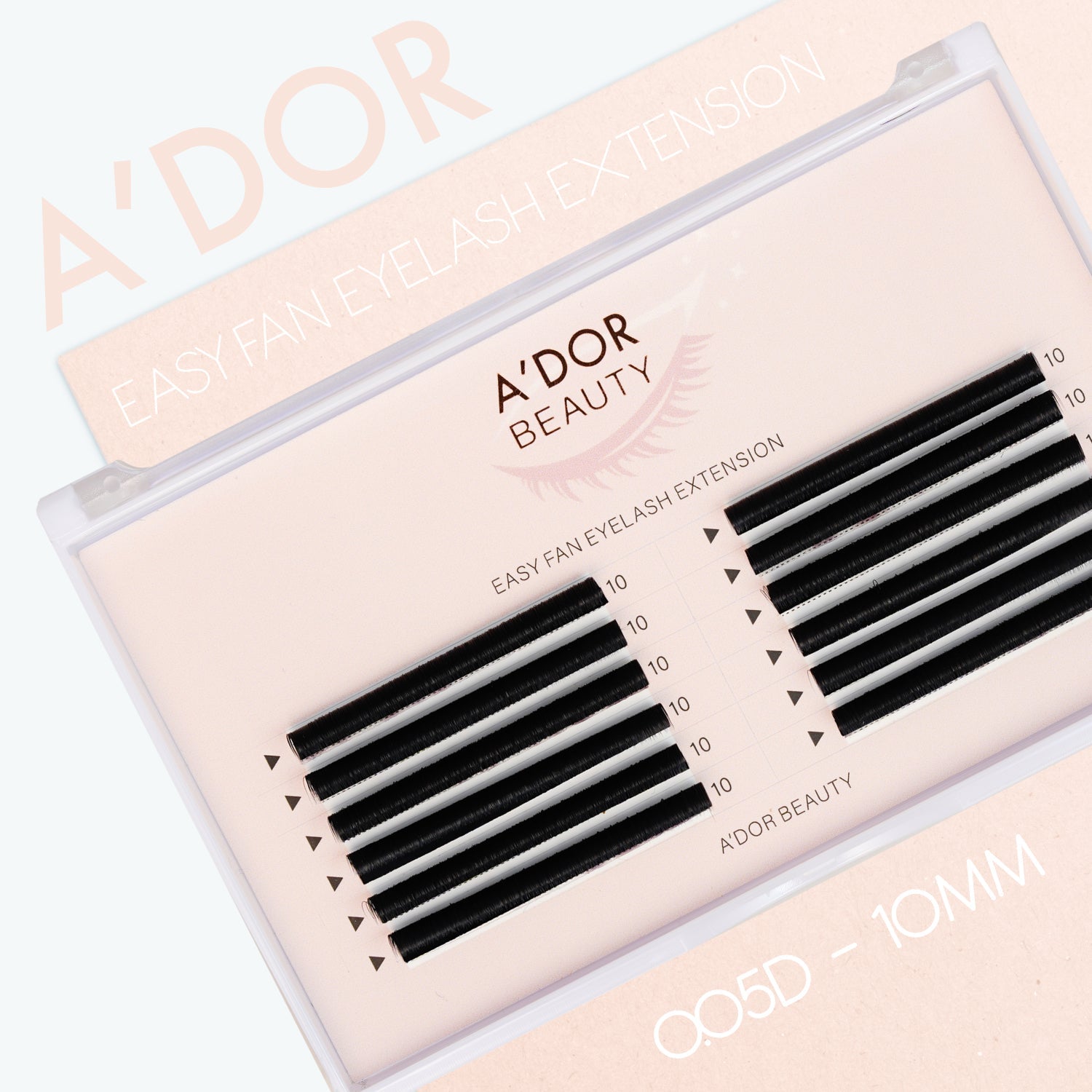 A’dor Beauty Easy Fan Eyelash Extension 0.05D - 10MM - DTK Nail Supply