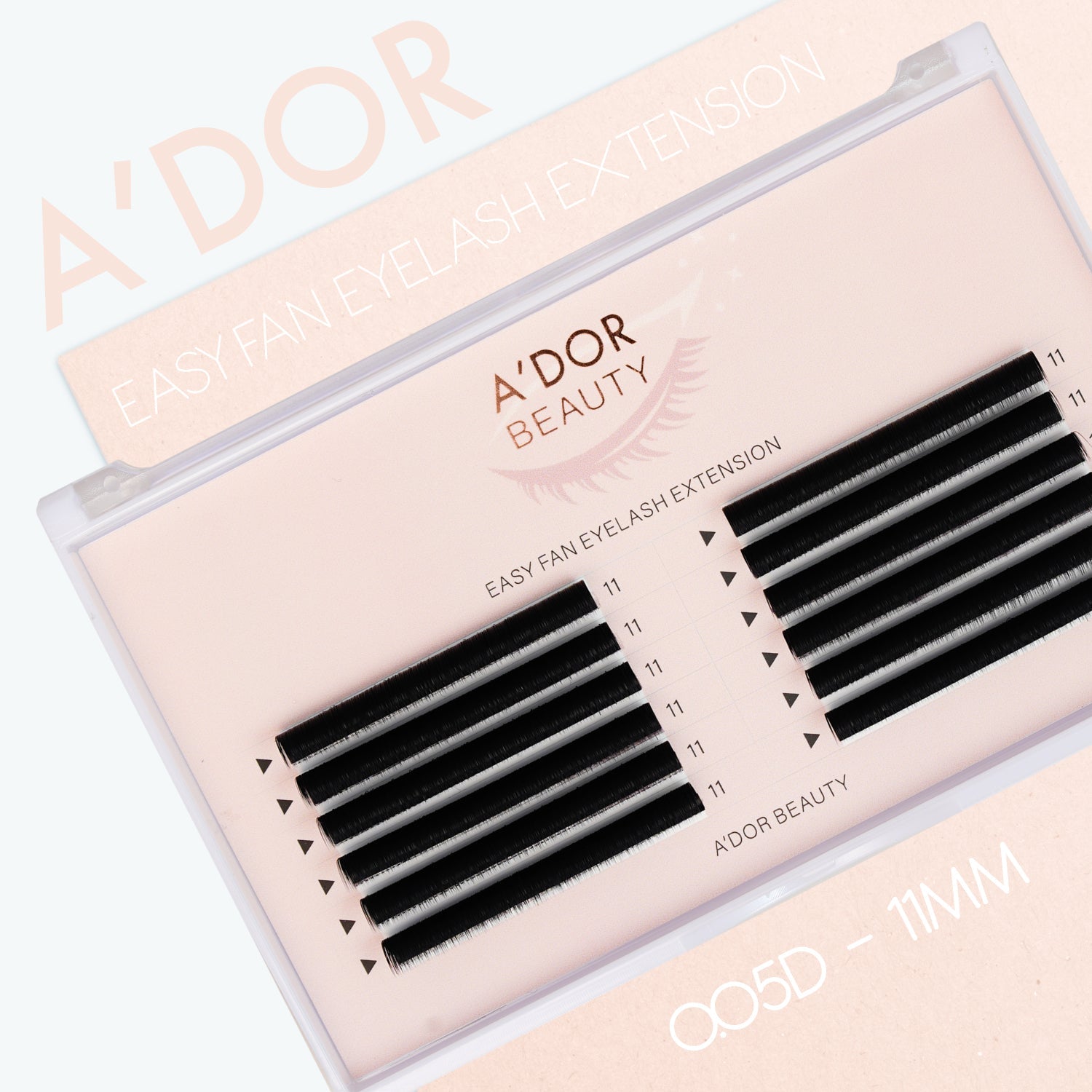 A’dor Beauty Easy Fan Eyelash Extension 0.05D - 11MM - DTK Nail Supply