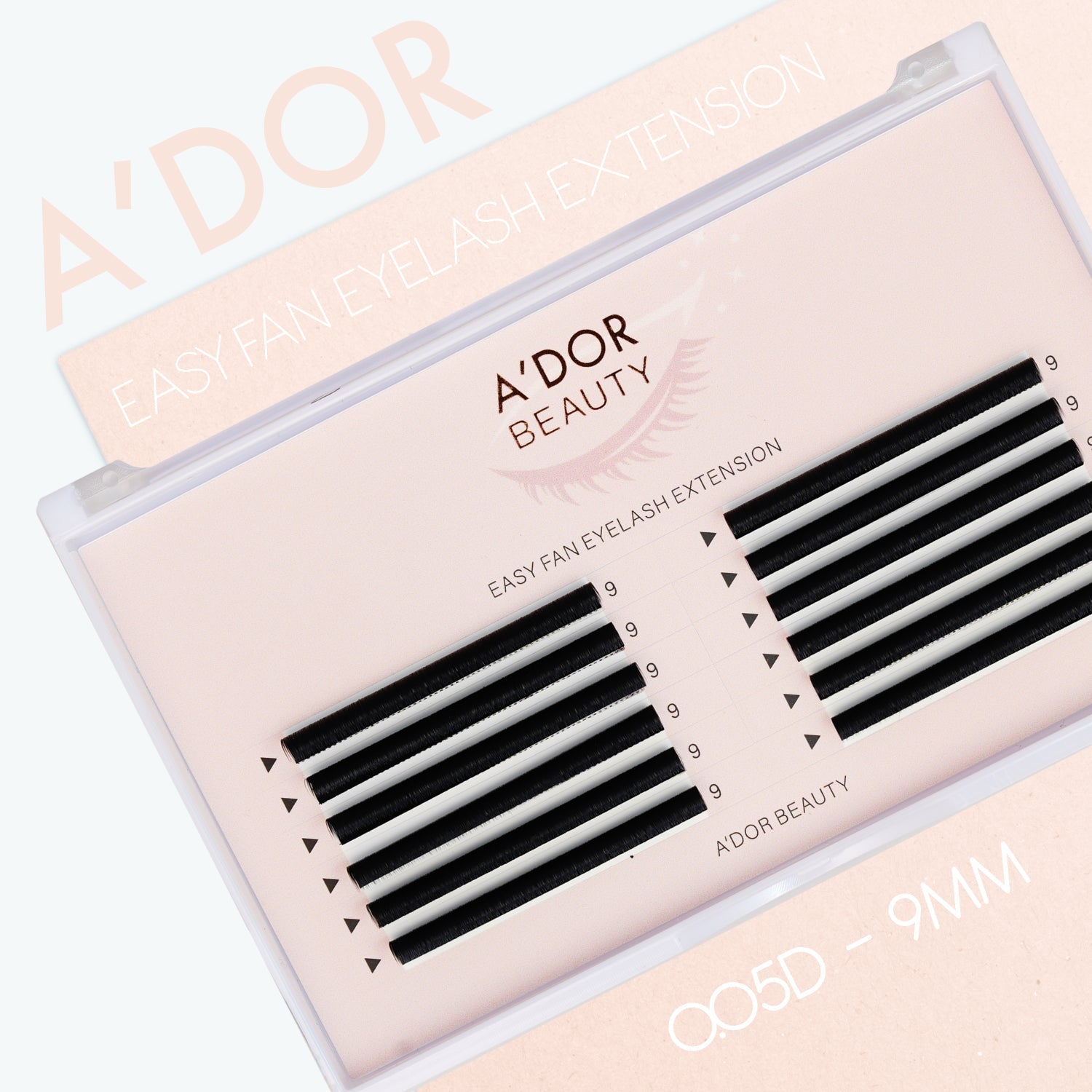 A’dor Beauty Easy Fan Eyelash Extension 0.05D - 9MM - DTK Nail Supply