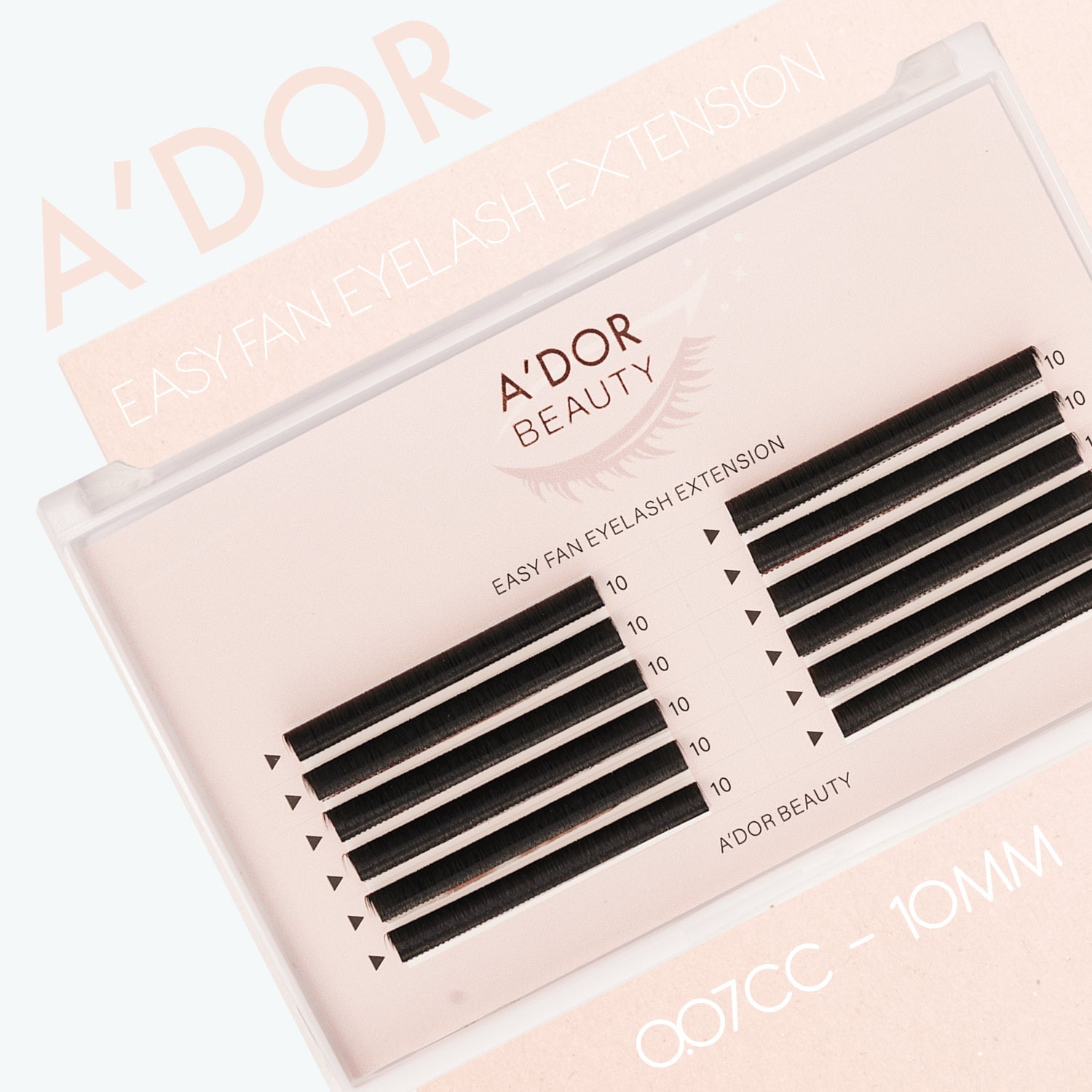 A’dor Beauty Easy Fan Eyelash Extension 0.07CC - 10MM - DTK Nail Supply