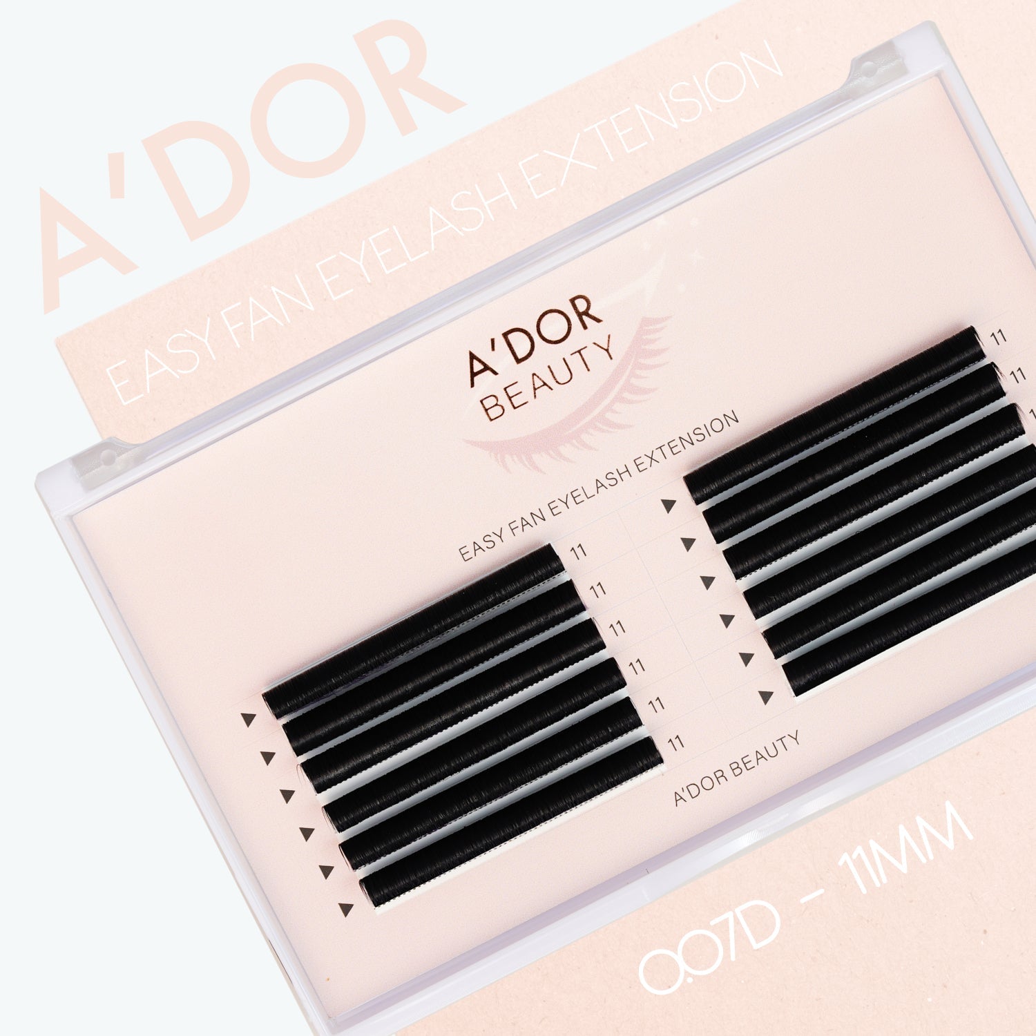 A’dor Beauty Easy Fan Eyelash Extension 0.07D - 11MM - DTK Nail Supply