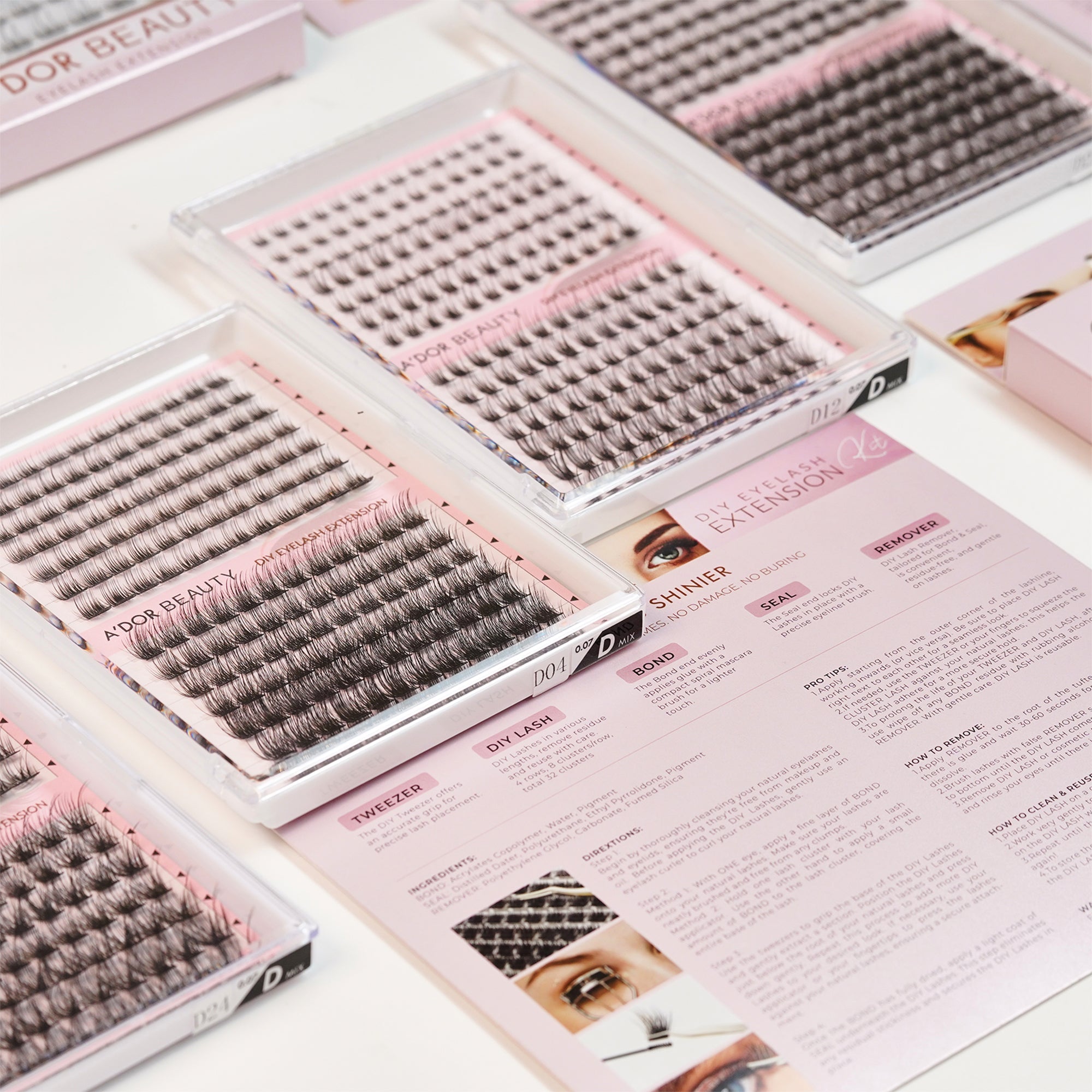 A’dor Beauty Eyelash Extension Pro Box - D12 - DTK Nail Supply