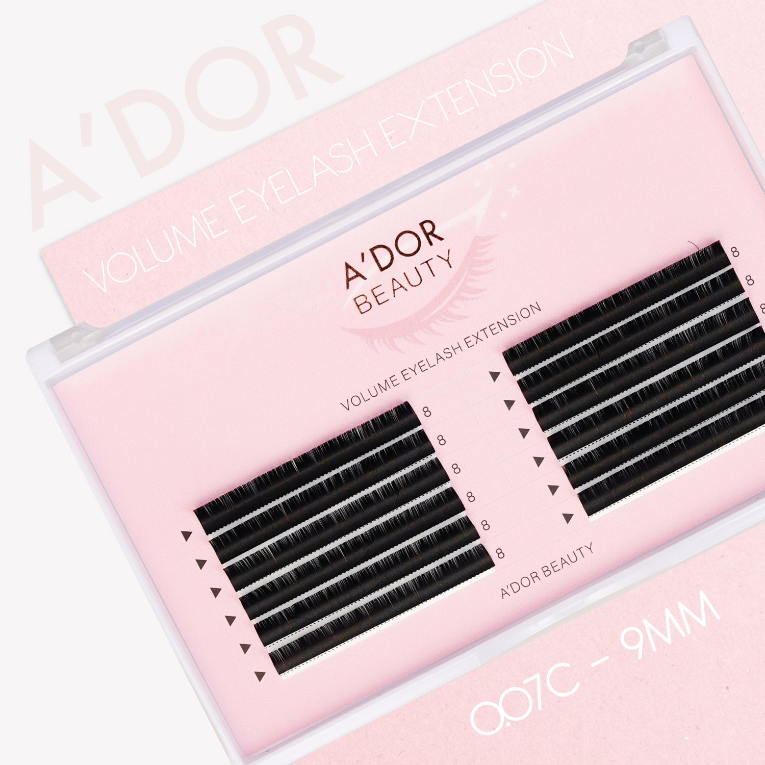 A’dor Beauty Volume Eyelash Extension 0.07C - 9MM - DTK Nail Supply
