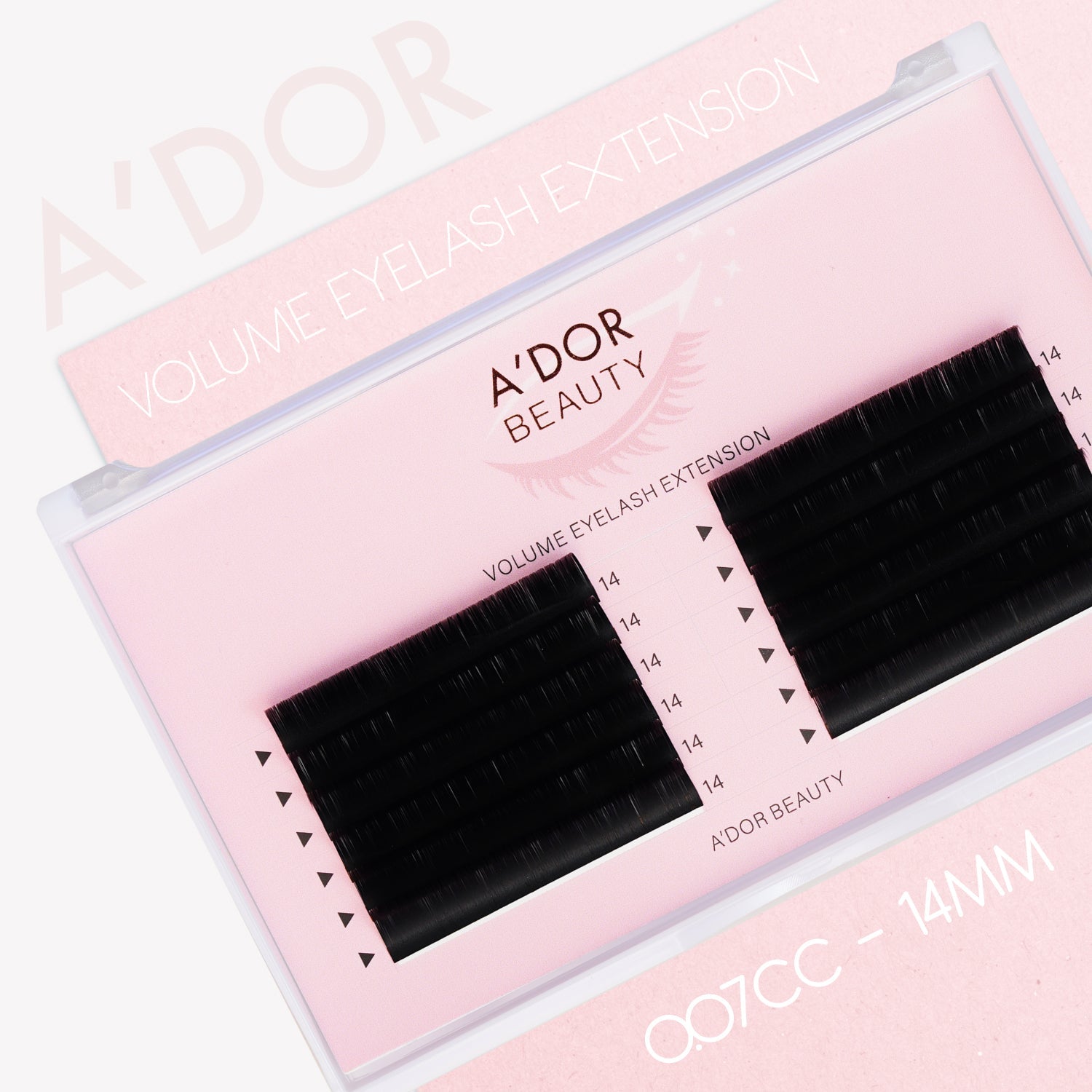 A’dor Beauty Volume Eyelash Extension 0.07CC - 14MM - DTK Nail Supply