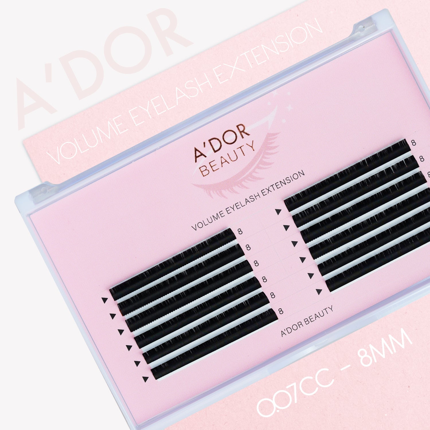 A’dor Beauty Volume Eyelash Extension 0.07CC - 8MM - DTK Nail Supply
