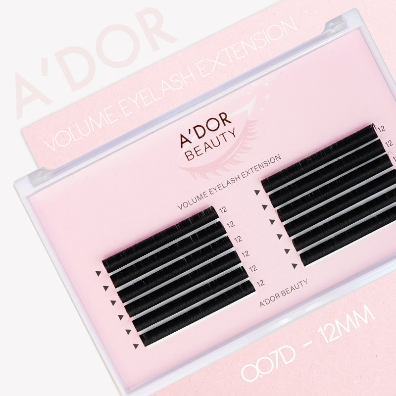 A’dor Beauty Volume Eyelash Extension 0.07D - 12MM - DTK Nail Supply