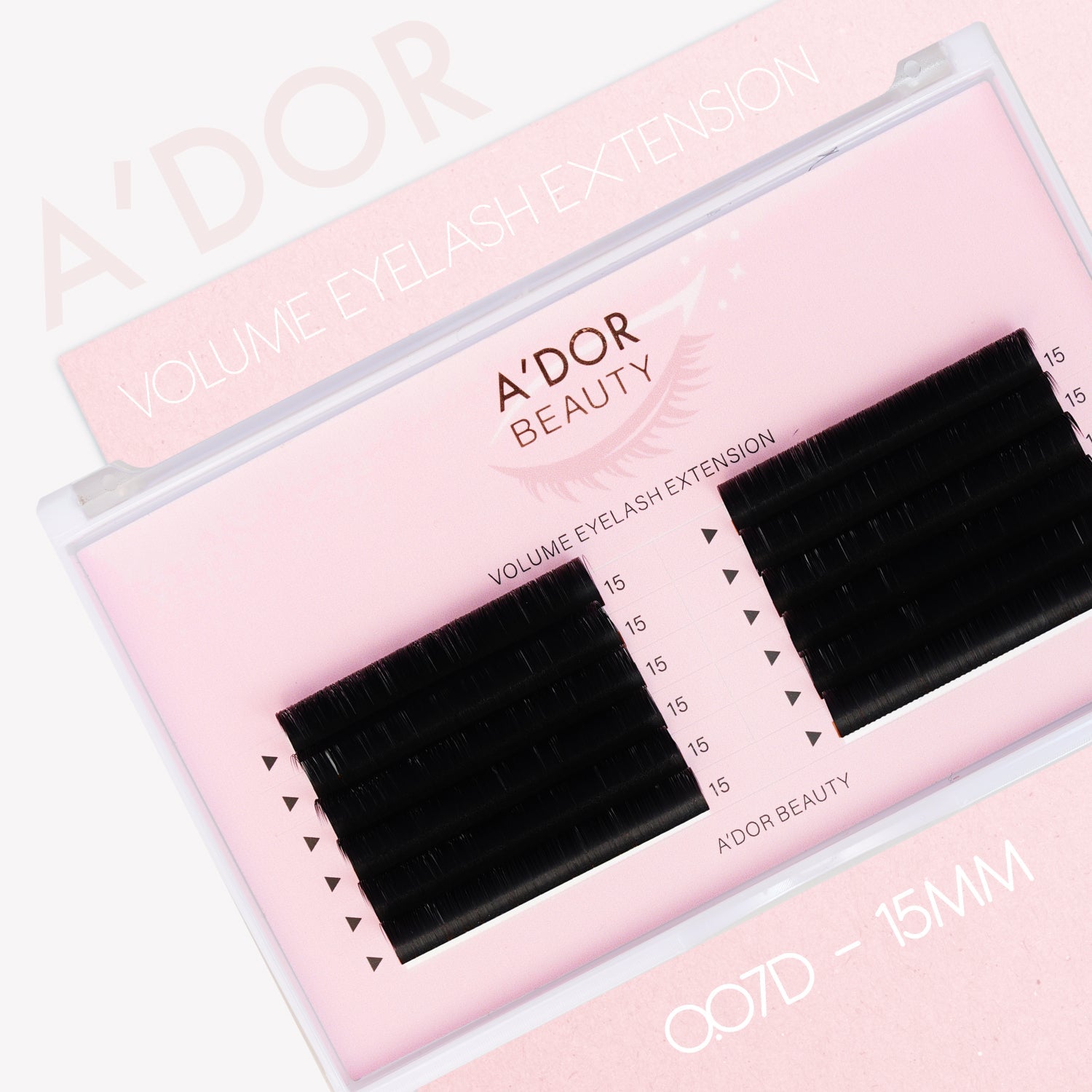 A’dor Beauty Volume Eyelash Extension 0.07D - 15MM - DTK Nail Supply