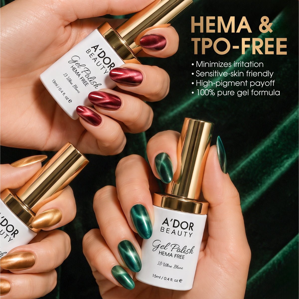 SNS Pro Sculpt Poly Gel Set 24 Colors HEMA & TPO Free 0.5 oz + FREE Leather Sample Book + FREE 12 Colors Cat Eye Set (Velvet Ember, Velvet Glow or Seasonal Splendor)